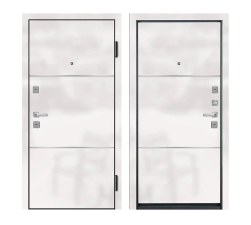 Входная дверь Ле-гран 67531 86х205 см правая white gloss/white matte