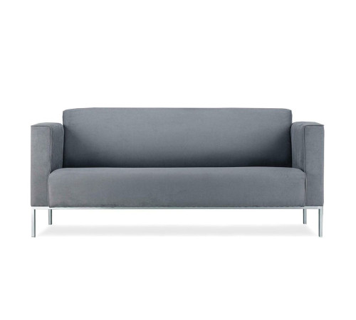 Прямой диван Юлия Комфорт серого цвета