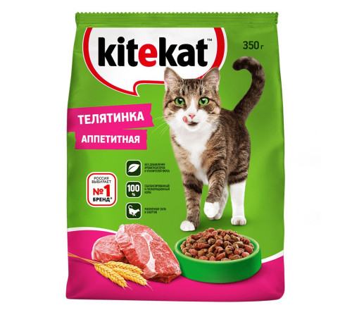 Сухой корм для кошек Kitekat Телятинка Аппетитная