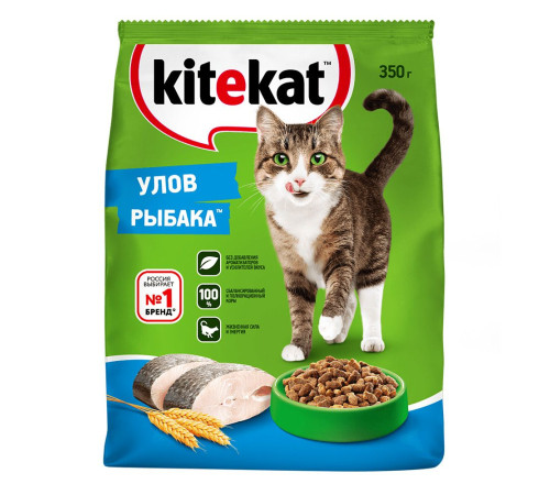 Сухой корм для кошек Kitekat Улов рыбака, с рыбой