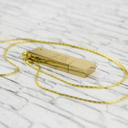 Флеш-накопитель «Золотой» с гравировкой