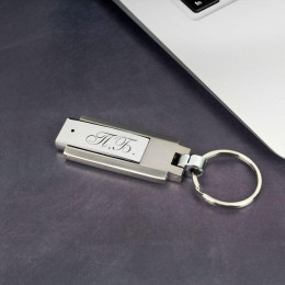 Флешка-брелок Steel с гравировкой