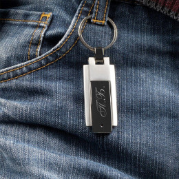 Флешка-брелок Steel с гравировкой