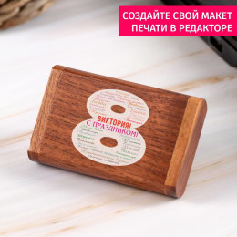 Деревянная флешка в футляре "8 марта"