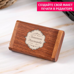 Деревянная флешка в футляре "Деловой стиль"