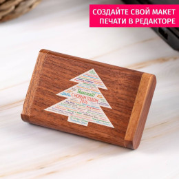 Деревянная флешка в футляре "Новогодняя Ёлка"