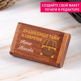 Деревянная флешка в футляре "Хранилище тайн и секретов"