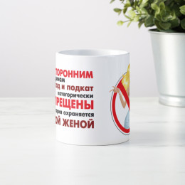 Кружка *Охраняется злой женой*