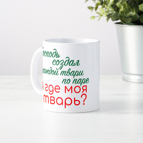 Кружка *Господь создал каждой твари по паре*