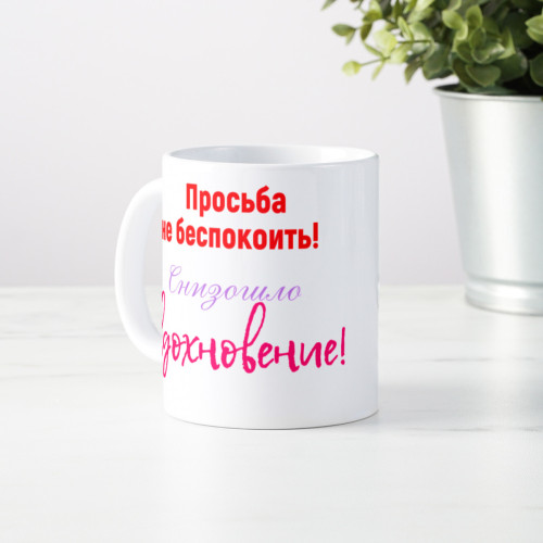 Кружка *Просьба не беспокоить! Снизошло вдохновение!