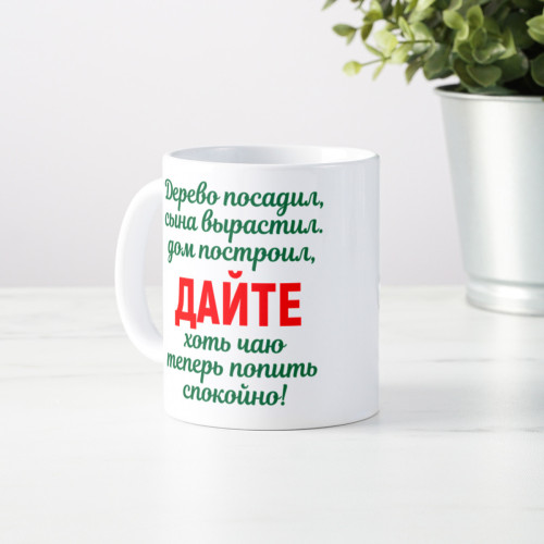 Кружка *Дерево посадил, дом построил, сына вырастил...*