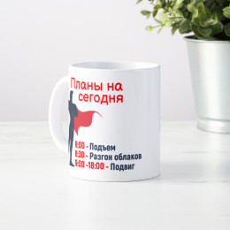 Прикольная кружка «Планы на сегодня»