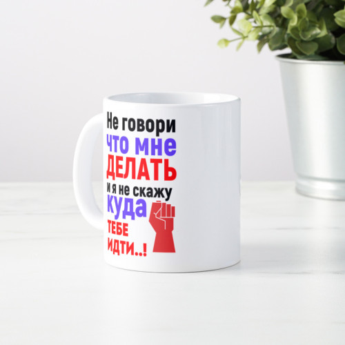 Прикольная кружка «Не говори, что мне делать...»