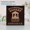 Именной подстаканник "Заслуженный Банкир" (позолота) в футляре с гравировкой