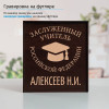 Именной подстаканник "Заслуженный Учитель" (позолота) в футляре с гравировкой
