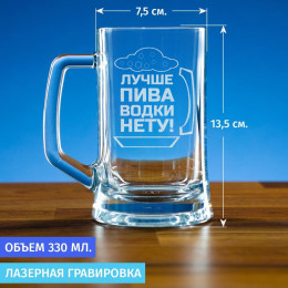 Пивная кружка 300 мл. "Лучше пива нету"