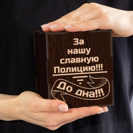 Бокал для виски в футляре "За полицию"