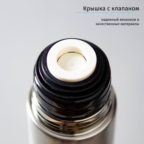Термос именной "С 23 февраля" серебристый