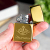 Именная зажигалка "Gold" в футляре-подставке